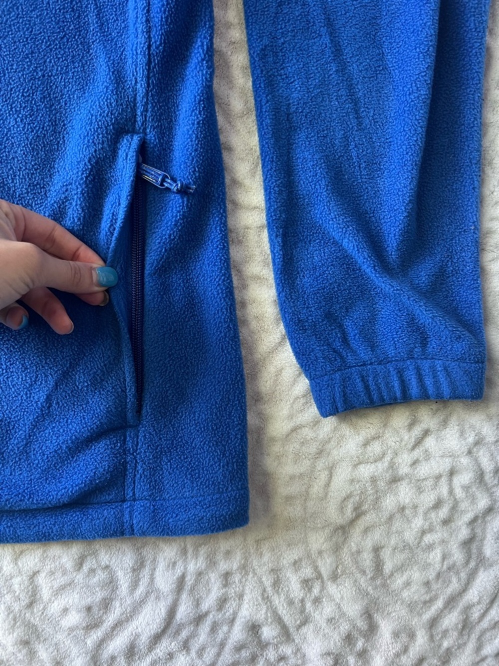 Columbia Men's KU Jayhawks Full-Zip Fleece Blue Jacket | Size XL - Picture 3 of 11